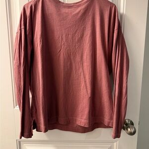 Casual Long Sleeve Pink/Orange Top